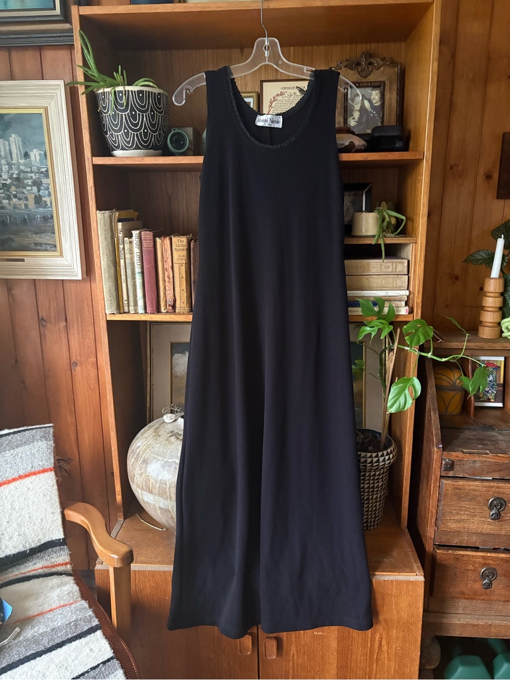 Vintage 90s Ronni Nicole Maxi Dress / Cardigan L
